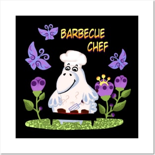 Barbecue chef Posters and Art